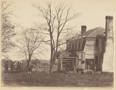 Moore House, Yorktown, waar Cornwallis de Capitulatie ondertekende, mei 1862 (albumineprint op geschept papier) door Wood and Gibson Wood and Gibson